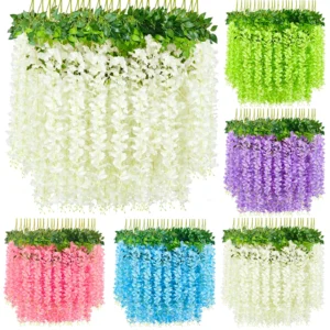 43-Inch Artificial Wisteria Hanging Flowers
