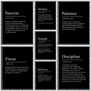 Discipline Motivational Terms Poster/Wall Stickers