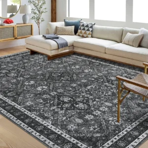 Machine Washable Non-Slip Stain & Water Resistant - Vintage Foldable Rug