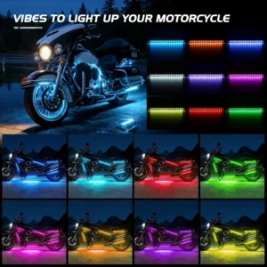 8PCS Motorcycle RGB LED Light Kit