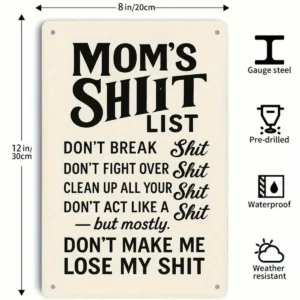 Funny Family Rules Sign